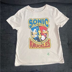 Old Navy Kids Cream Sonic & Knuckles T-Shirt